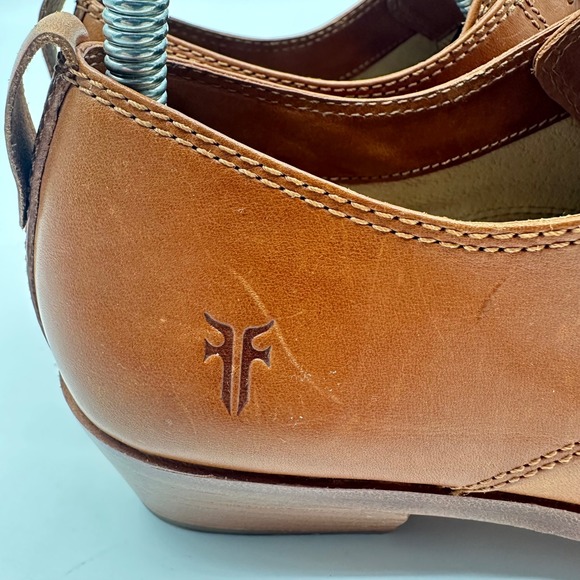 Frye Women Tan Leather Jillian Oxford Lace Up Pointed Toe Shoes 3472689 Size 8M - Picture 6 of 16